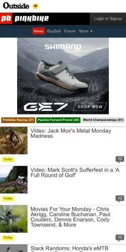 Mobile page screenshot