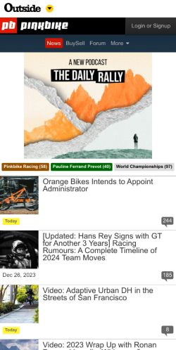 Mobile page screenshot