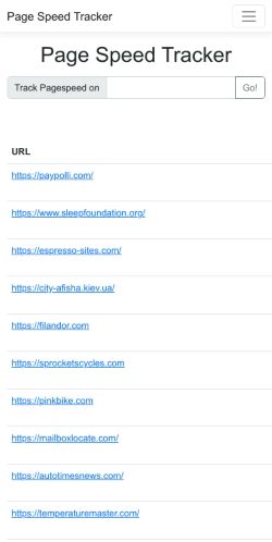 Mobile page screenshot