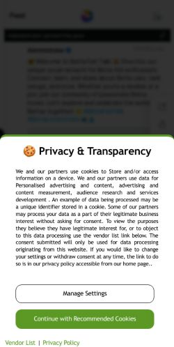 Mobile page screenshot