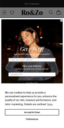 Mobile page screenshot