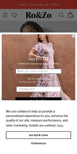 Mobile page screenshot