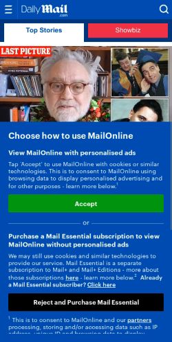 Mobile page screenshot