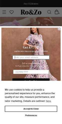 Mobile page screenshot