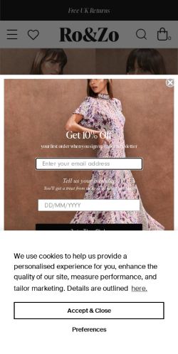 Mobile page screenshot