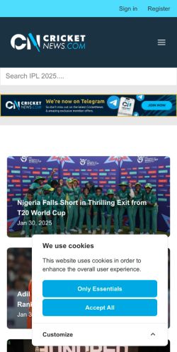 Mobile page screenshot