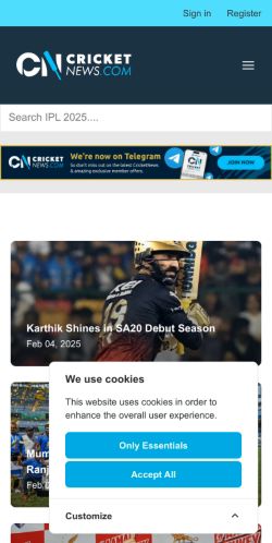 Mobile page screenshot