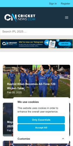 Mobile page screenshot