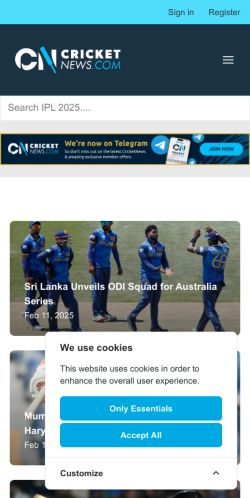 Mobile page screenshot