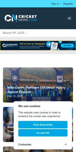 Mobile page screenshot