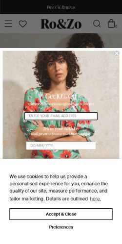 Mobile page screenshot