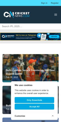 Mobile page screenshot