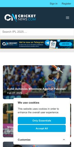 Mobile page screenshot