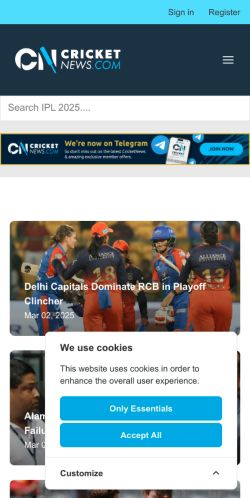 Mobile page screenshot