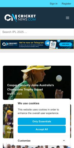 Mobile page screenshot