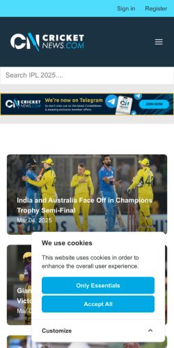 Mobile page screenshot