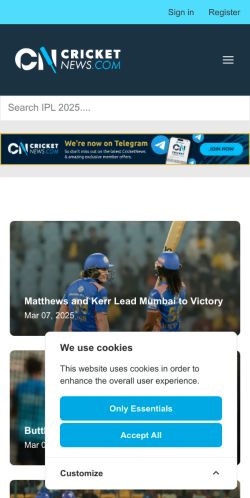 Mobile page screenshot