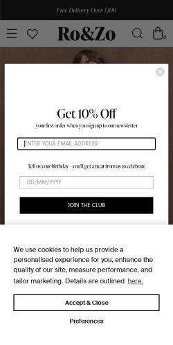 Mobile page screenshot