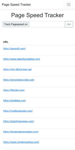 Mobile page screenshot