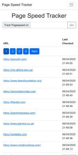 Mobile page screenshot