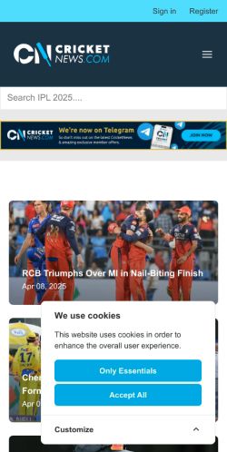 Mobile page screenshot