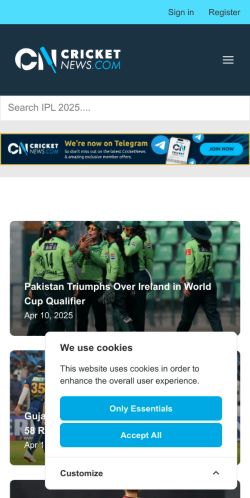 Mobile page screenshot