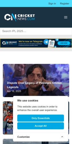 Mobile page screenshot