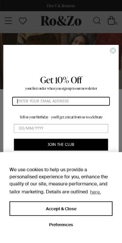 Mobile page screenshot