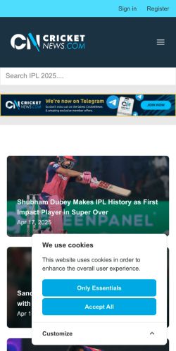 Mobile page screenshot