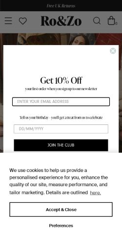 Mobile page screenshot