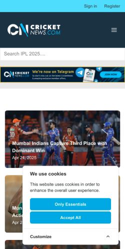 Mobile page screenshot