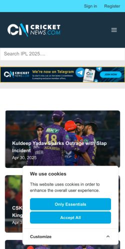 Mobile page screenshot