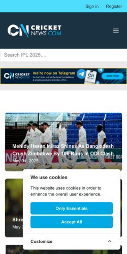 Mobile page screenshot