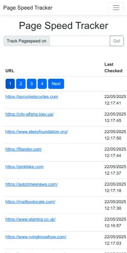 Mobile page screenshot