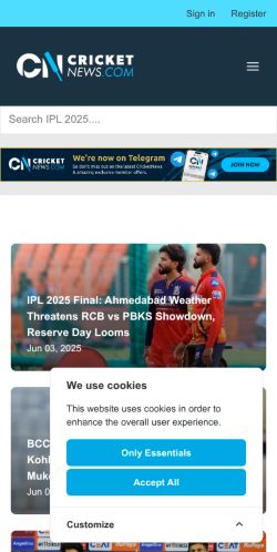 Mobile page screenshot