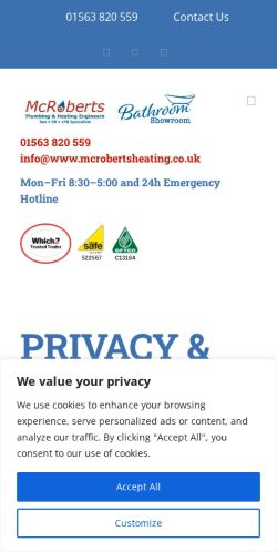 Mobile page screenshot