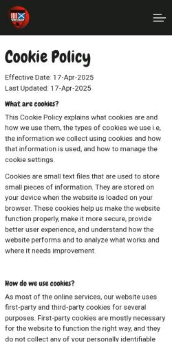 Mobile page screenshot