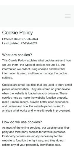 Mobile page screenshot