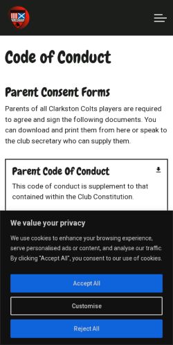 Mobile page screenshot
