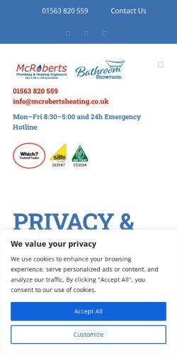 Mobile page screenshot