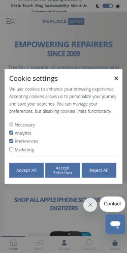 Mobile page screenshot