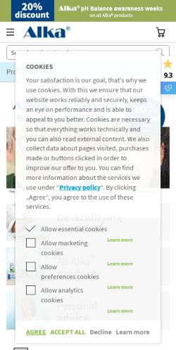 Mobile page screenshot