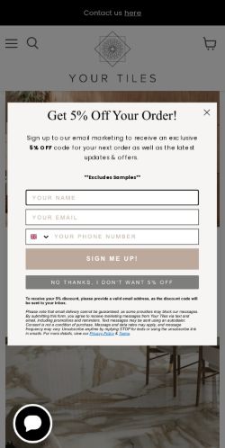 Mobile page screenshot