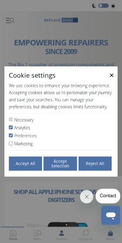 Mobile page screenshot