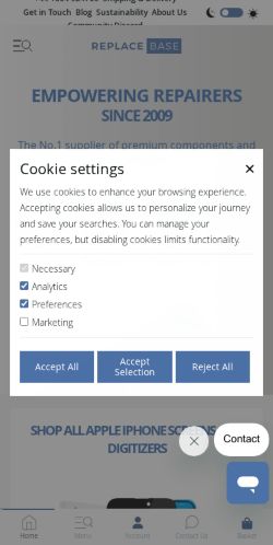 Mobile page screenshot