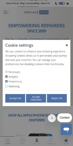 Mobile page screenshot