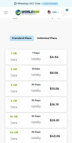 Mobile page screenshot
