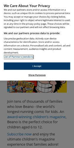Mobile page screenshot