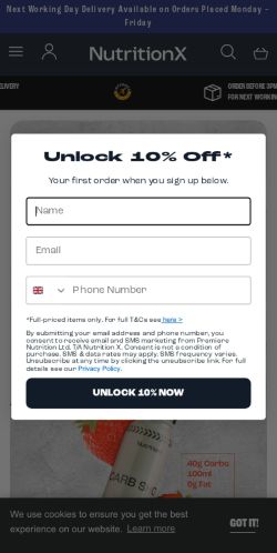 Mobile page screenshot