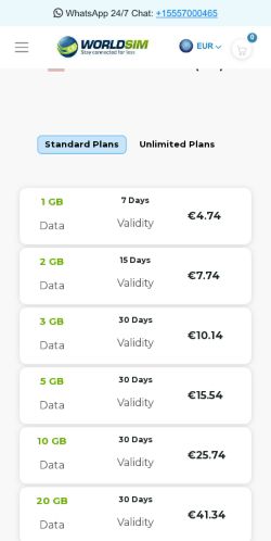 Mobile page screenshot